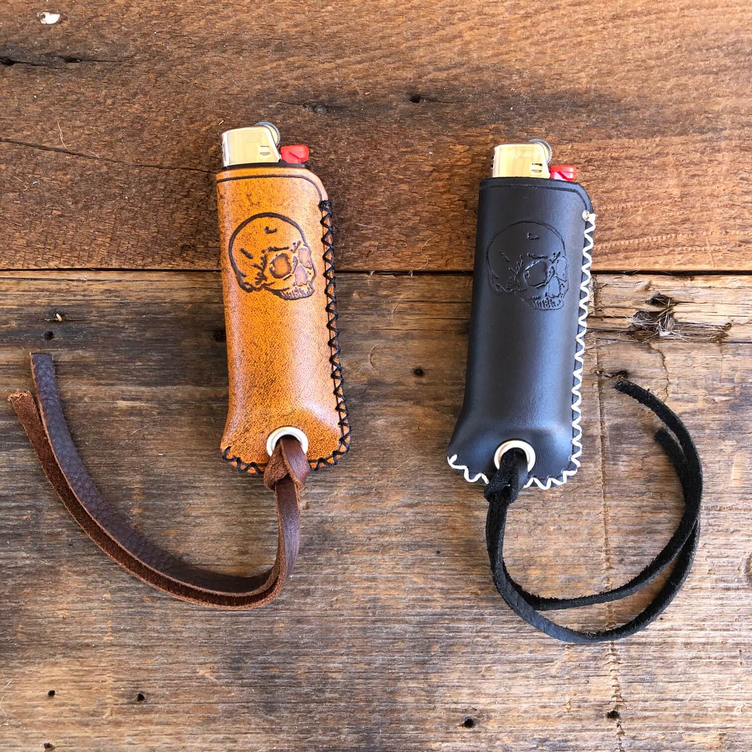 Leather Case fits Standard Size BIC Lighters Custom Made