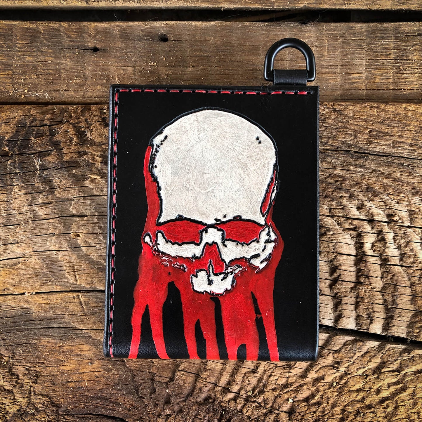 Bloody Skull Leather Wallet