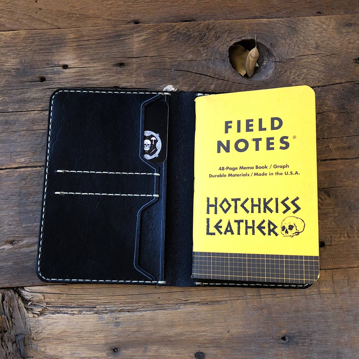 Black Leather Fieldnotes Wallet