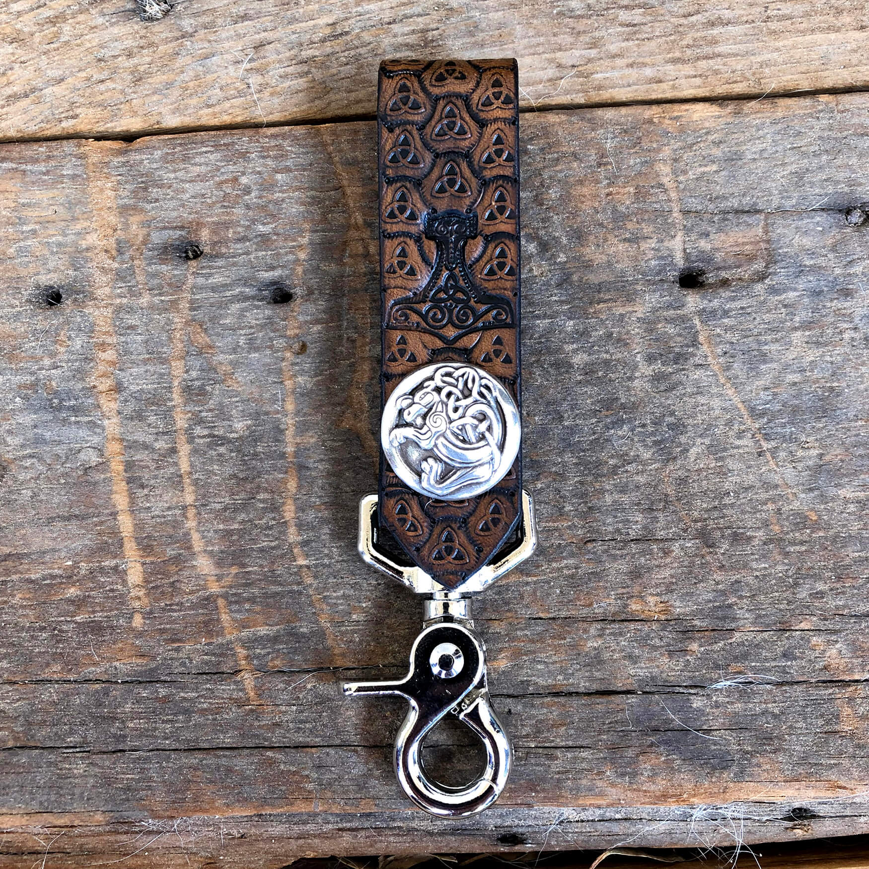 Leather Chain Strap & Keychain