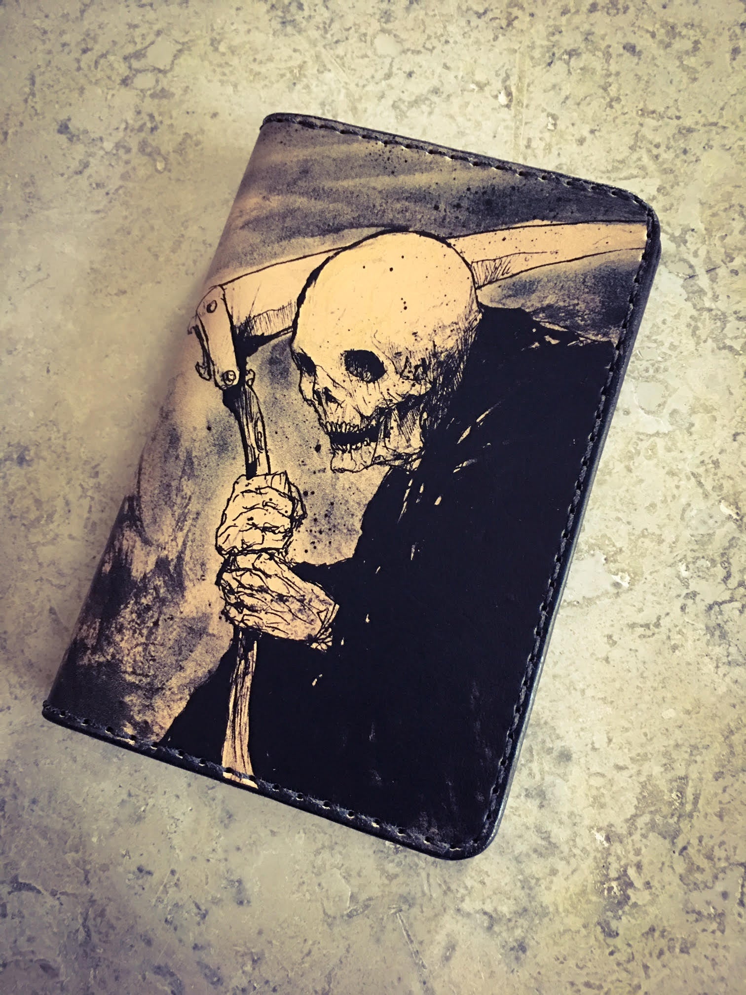 custom leather wallet